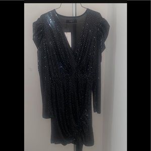 Sequined Black Dress Small